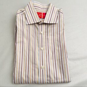 Rufus striped button down shirt M